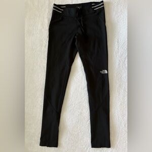 North Face Women’s Black Leggings Jogging Workout Pants Size Small Reflective